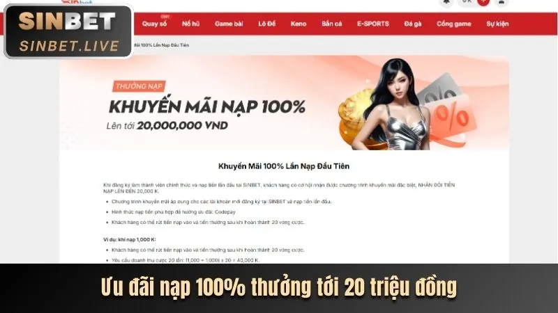 Ưu đãi chào mừng người chơi mới 123zo